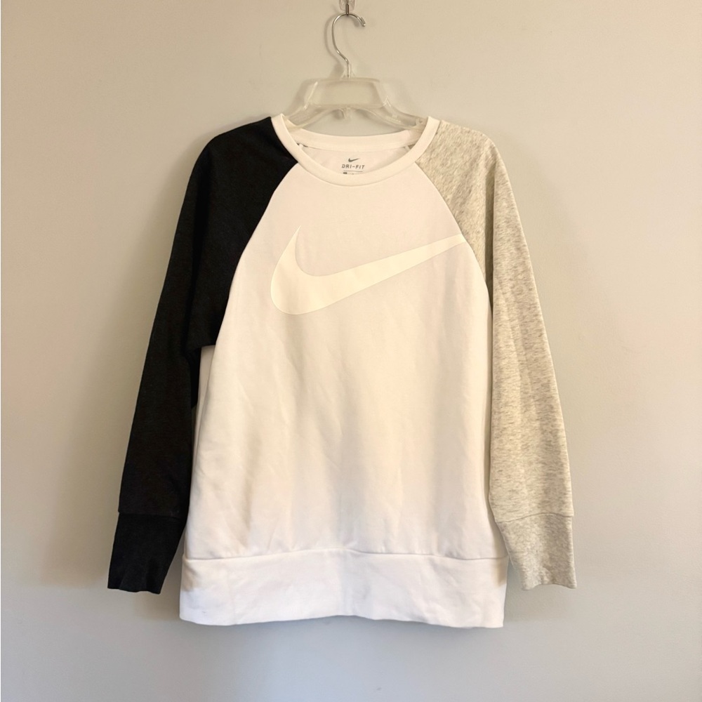 Nike Colorblock Sweatshirt black white S crew